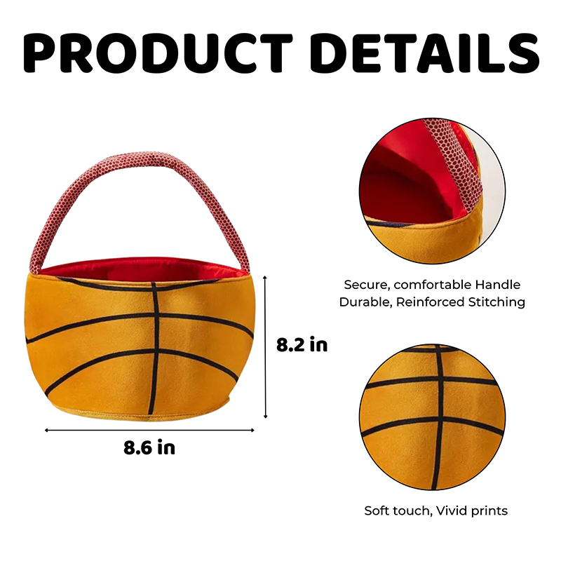 Personalized Basketball Basket with Custom Name for Easter Candy and Toys Easter Gift for Boys and Girls