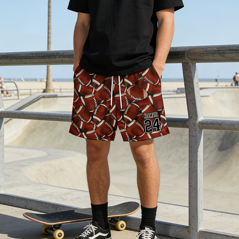 Personalized Football Shorts Custom Name and Number for Sports Lovers