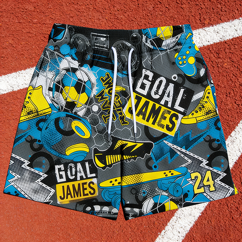 Personalized Soccer and Skate Shorts Custom Name & Number for Sports Enthusiasts