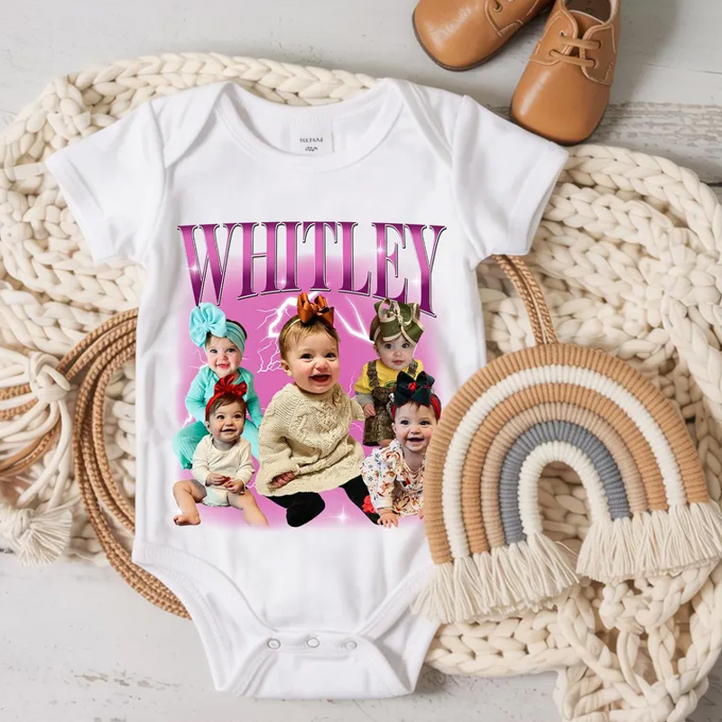Personalized Photo Print Theme Custom Name Funny Family Picture Unique Gift Outfit Baby Bodysuit