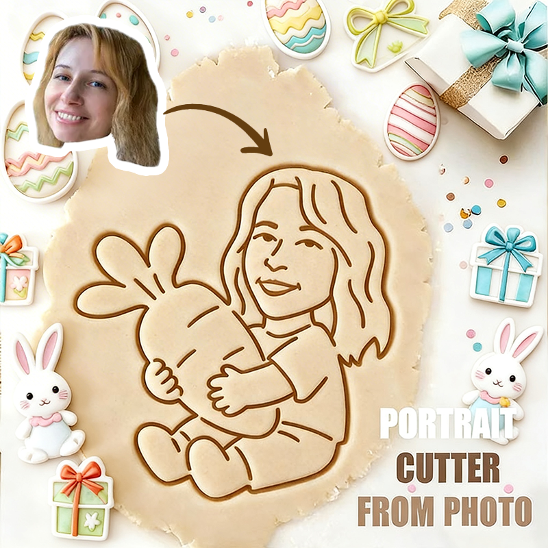 Personalized Face Cookie Easter Carrot Cutter from Photo Personalized Gift for Son Kids Gifts Pet Lover Gifts Kids Easter Gifts