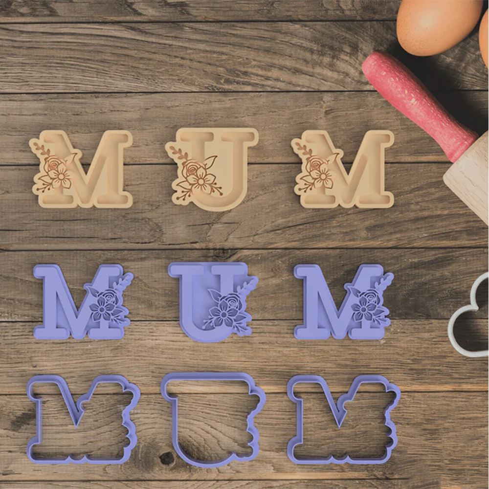 Personalized Floral Letter Cookie Cutter and Alphabet Letter Cookie Molds Perfect for Weddings Engagements Valentines 