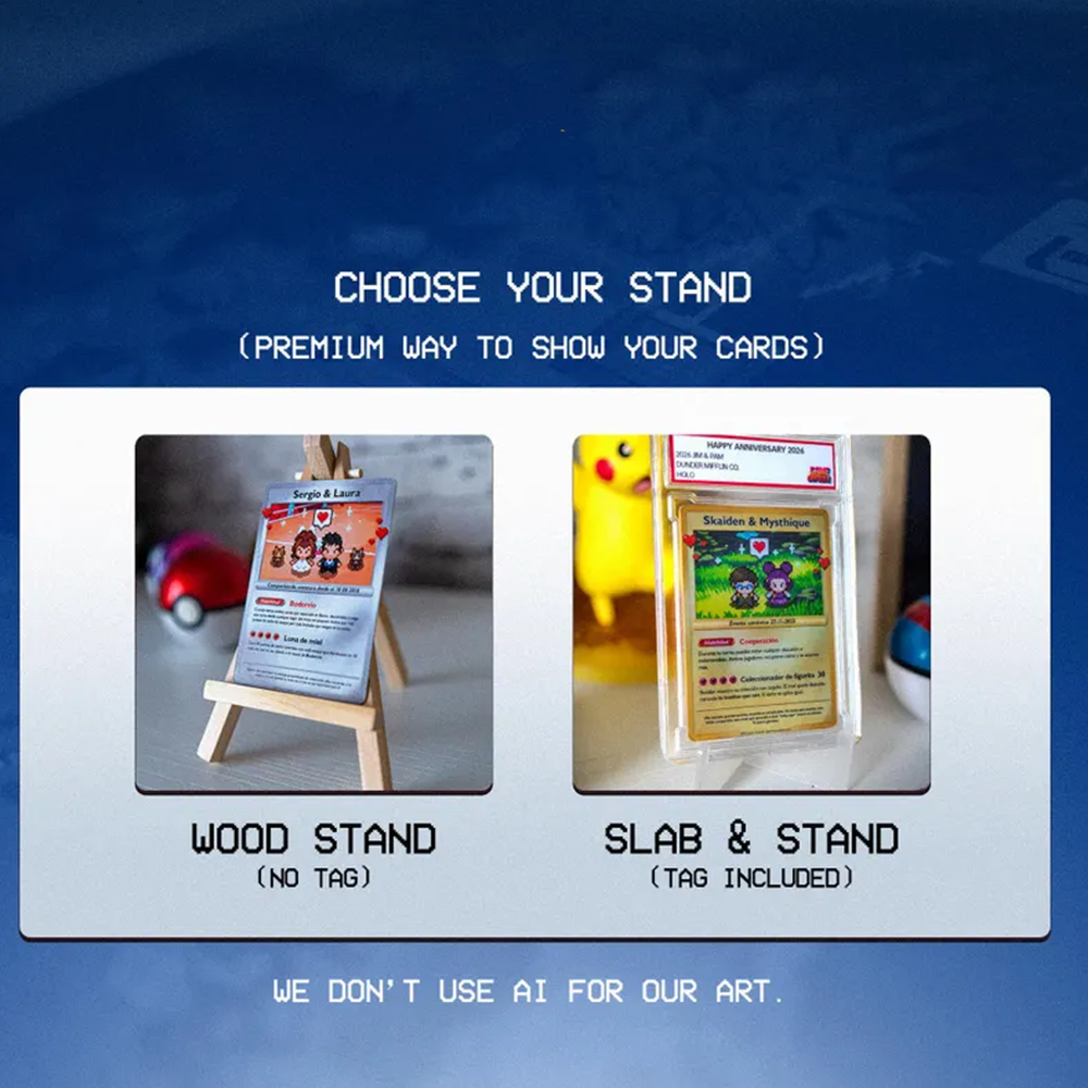 Personalized Cartoon Style Custom Trading Card Pixel Art Photo Card for Birthday Anniversary and Couple Gifts