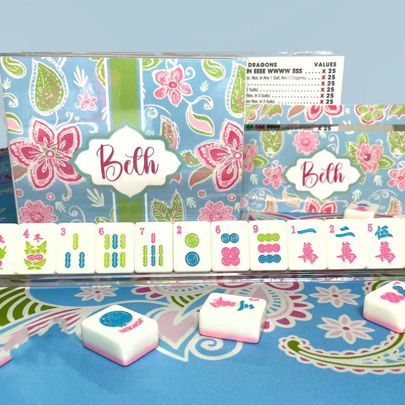 Personalized Designer Mahjong Matching Line Finder Custom Name Mahjong Accessory Gift for Players Reader