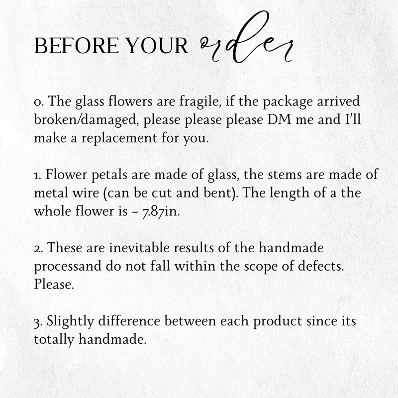 Hand Blown Glass Birth Flower Fine Art Glass Floral Stem Mother's Day Gift Gift for Mom Grandma