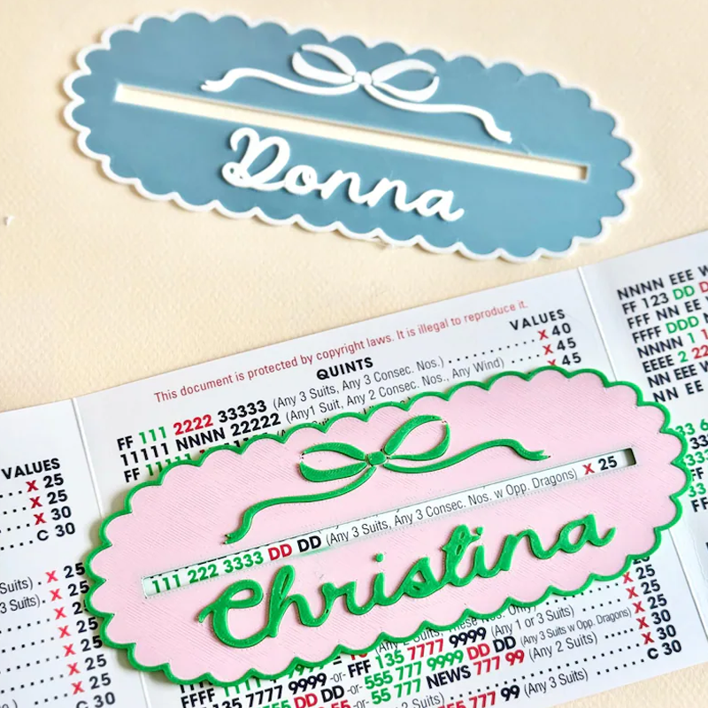 Personalized Mahjong Line Finder Coquette Personalized Mahjong Accessory Mahjong Gift Custom Line Reader Mahjong Lover Gift Mahjongg Tournament Gift