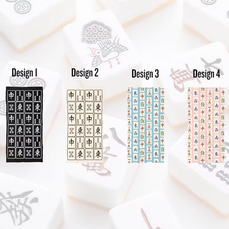 Personalized Blue Mahjong Beach Towel Print Mahjong Tile Design Mahjong Lover Gift Idea Mahjong Tournament Mah Jongg Fashion Trend Mahjong Tile Print