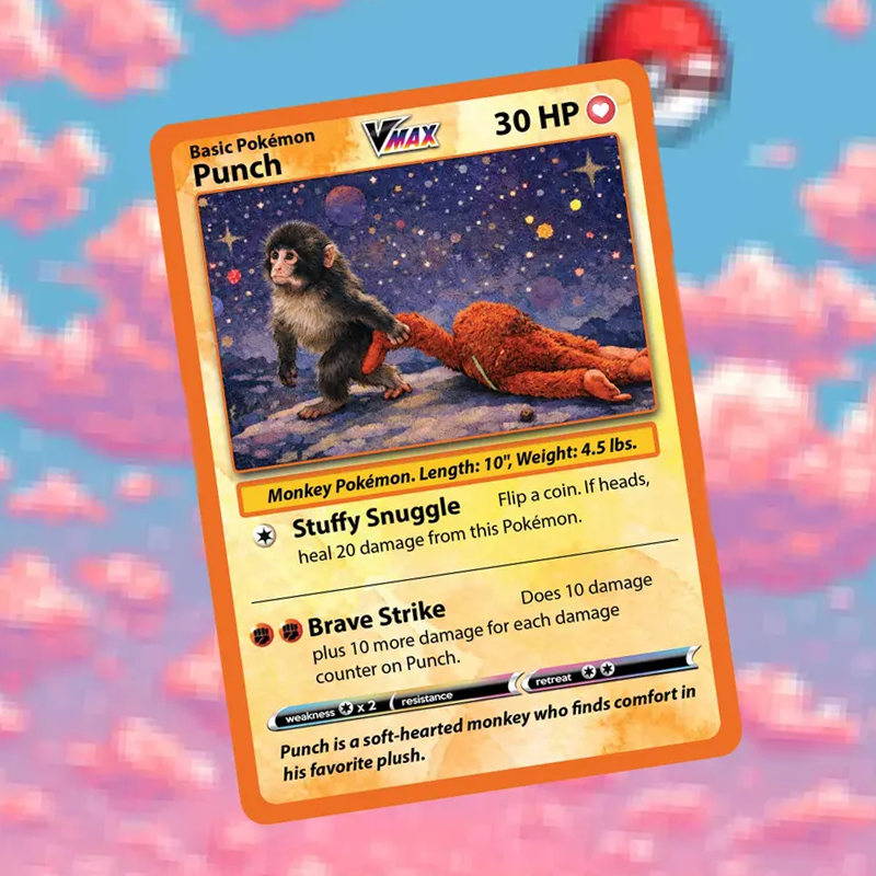 Punch Monkey Holographic Card Game Collection for Game Lovers Birthday Gift Gift For Him/Her