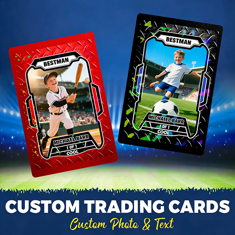 Personalized Custom Sports Trading Card with Name, Team, and Holographic Options for Gifts, Tournaments or Keepsakes