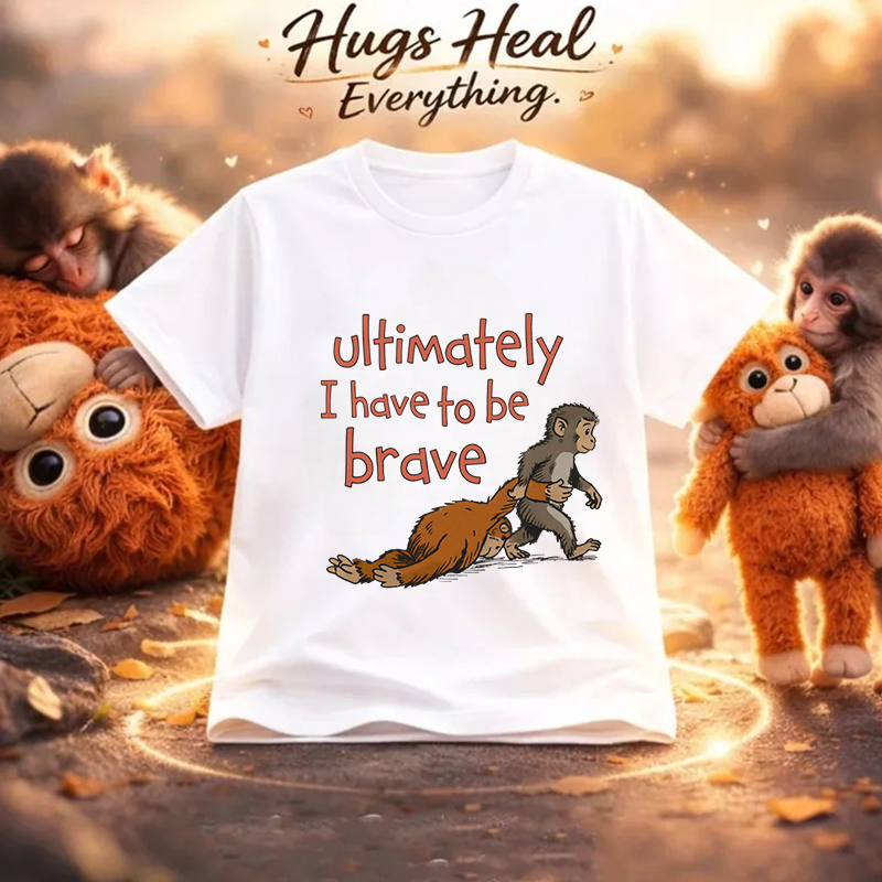 Ultimately I Have Tobe Brdve Soft Cotton Comfort Gift Outfit Punch Monkey Kid T-Shirt