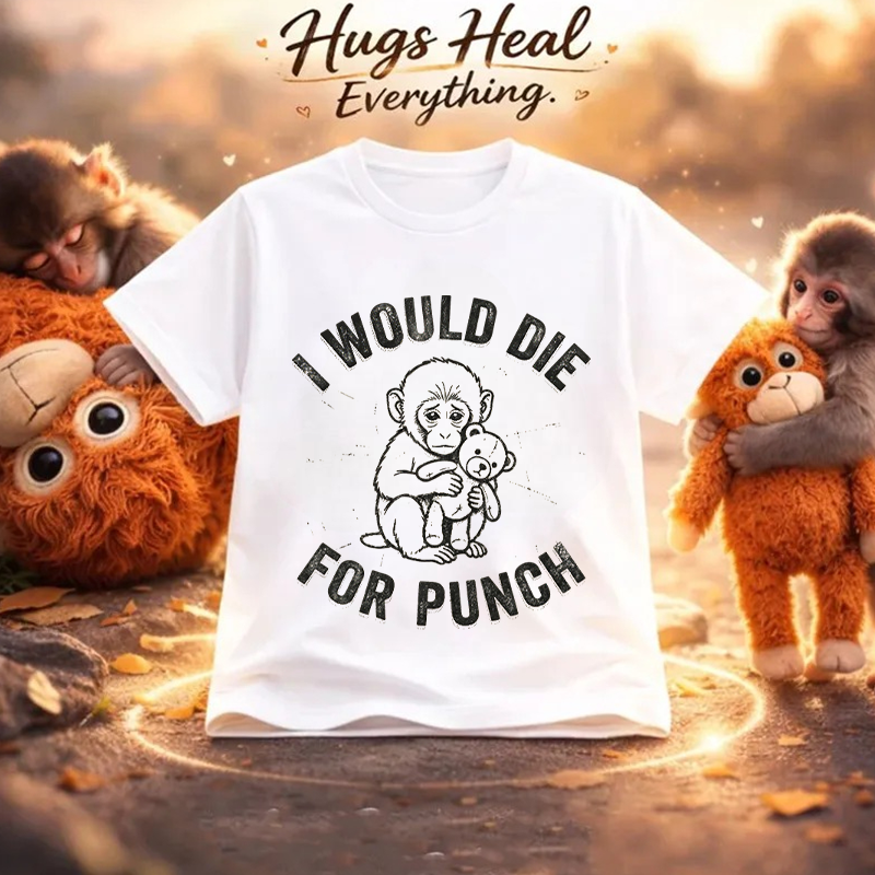 I Would Die For Punch Soft Cotton Comfort Gift Outfit Punch Monkey Kid T-Shirt
