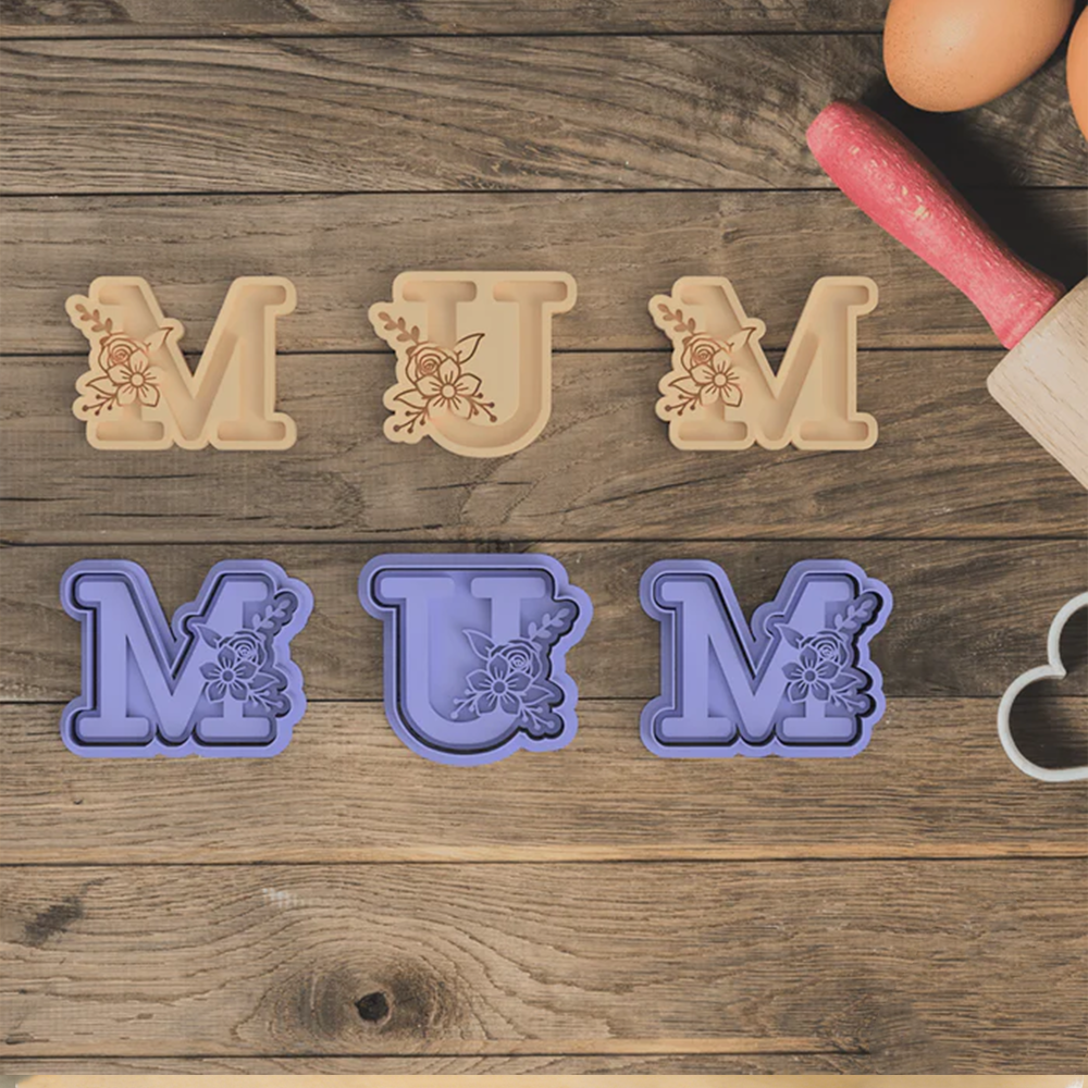 Personalized Floral Letter Cookie Cutter and Alphabet Letter Cookie Molds Perfect for Weddings Engagements Valentines 