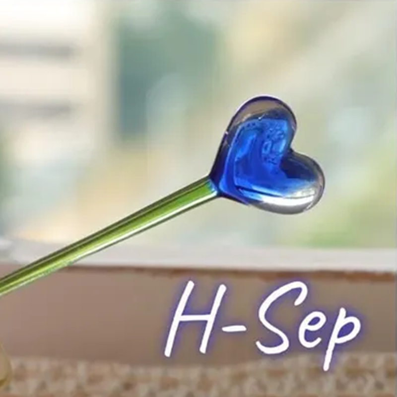 Hand Heart Blown Glass Flower Bouquet with Birth Month Heart & Birthstone – Topper Mother's Day Gift for Her