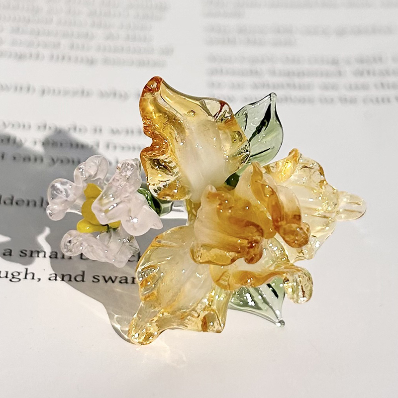Glass Birth Month Flower, Birth Flower Gift, Hand Blown Spring Flower, Glass Flower Bouquet, Personalized Gifts, Gift For Her, Birthday Gift