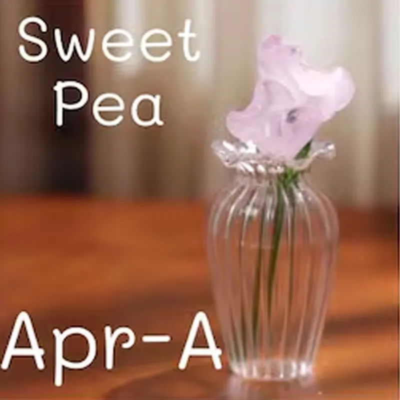 Handmade Glass Birth Month Flower Snowdrop Rose Larkspur Gift For Mom Family Birth flower Bouquet