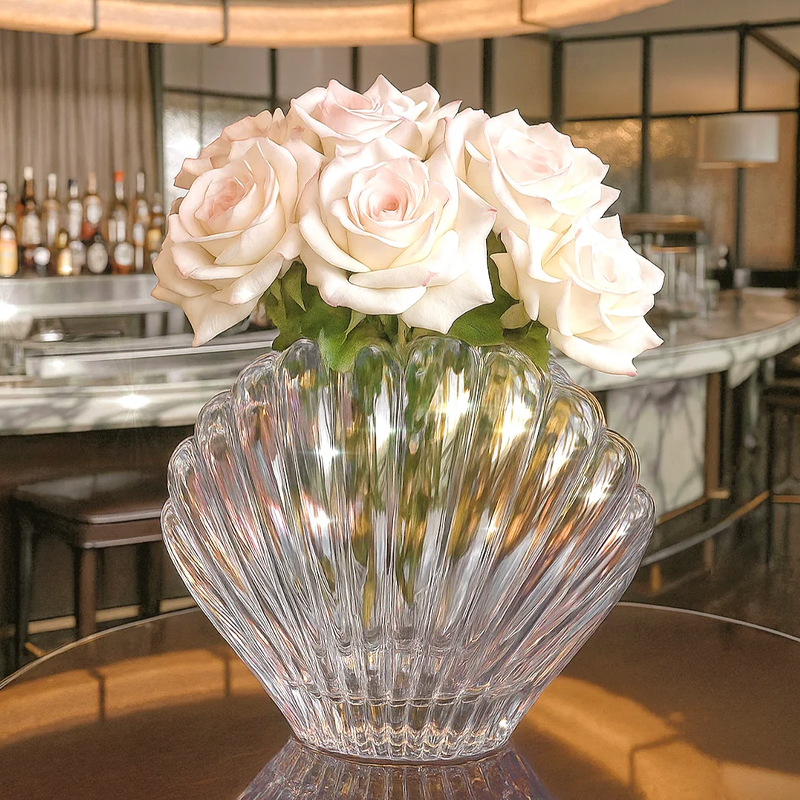 Butterfly Seashell Vase Glass Clear Vase Spring Decor for Home Birthday Gift Housewarming Gift Mother's Day Gifts