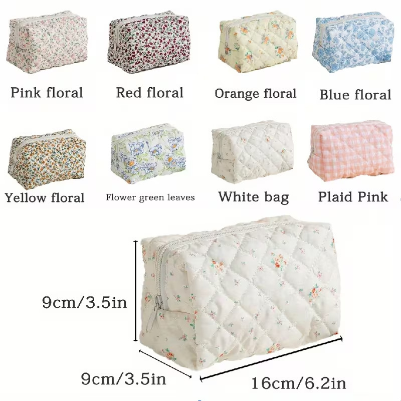 Personalized Embroidered Makeup Bag,Custom Makeup Bag,Floral Cosmetic Bag,Travel Makeup Pouch, Women Toiletry Bag,Bridesmaid Gift