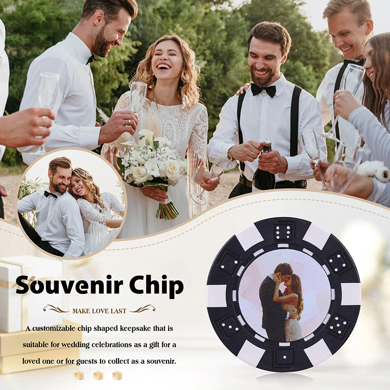 Personalized Wedding Poker Chips Set Custom Poker Chips With Photo Engagement Keepsake Drink Tokens Vegas Casino Party Favors Gift