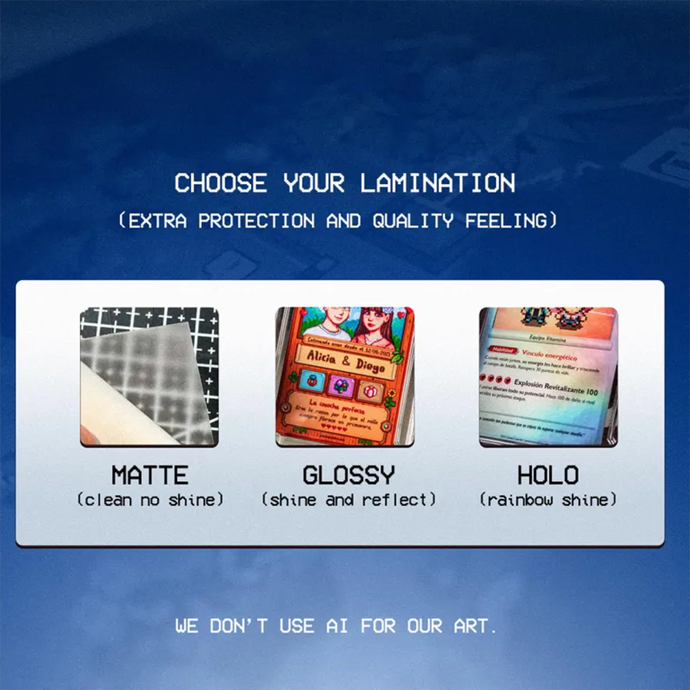 Personalized Cartoon Style Custom Trading Card Pixel Art Photo Card for Birthday Anniversary and Couple Gifts