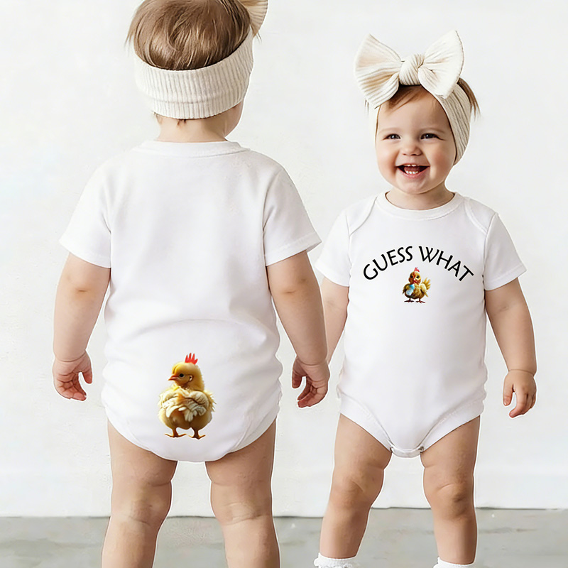 Guess What Chicken Butt Bodysuit Funny Bodysuit Cute Baby Shower Gift and Announcement Gift