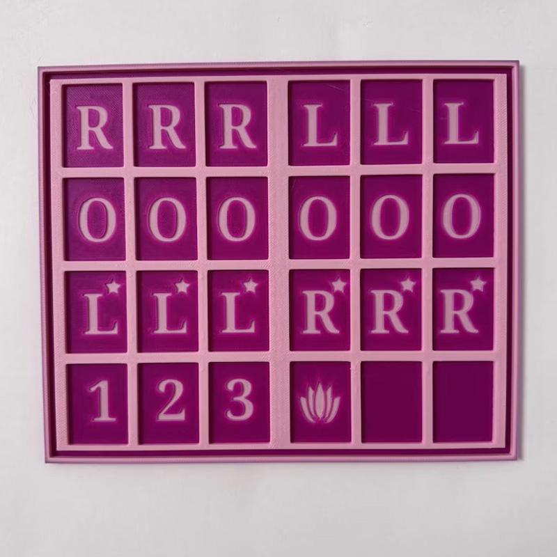 Personalized Pink Purple Mahjong Tile Game Set Creative Gift for Game Lovers Unique Decoration 3D Solo Mahjong Board