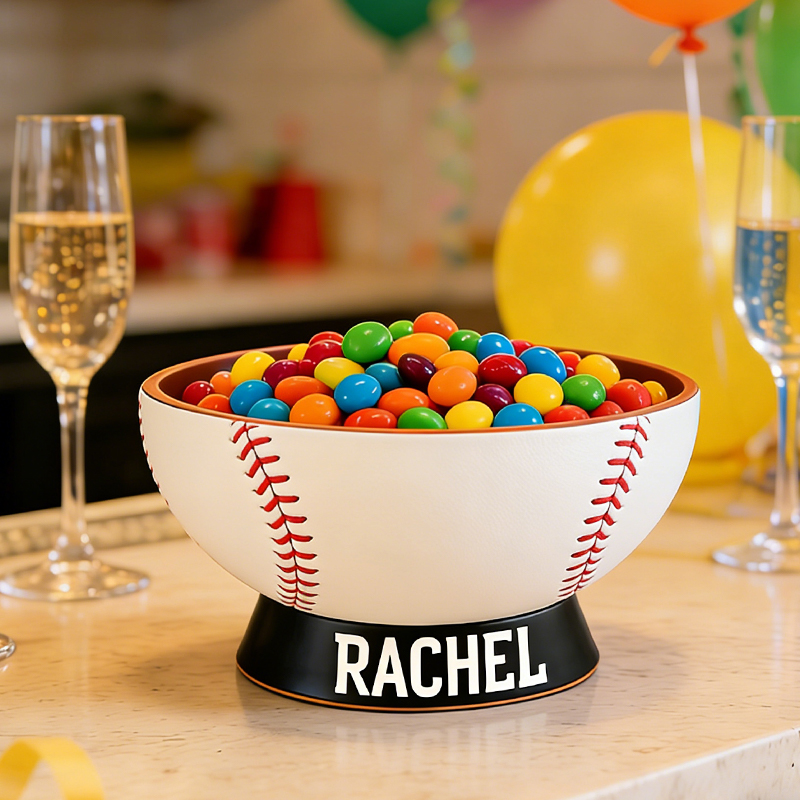 Personalized 3D Printed Baseball Snack Bowl Baseball Party Snack Bowl for Game Day Fans