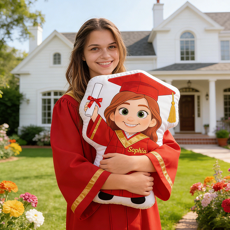 Personalized Graduation Pillow with Custom Face and Name Unique Graduation Present