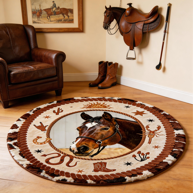 Personalized Retro Horse Doormat Gift for Equestrian Riding Lovers Hourse Lover Gifts Birthday Gift for Kids