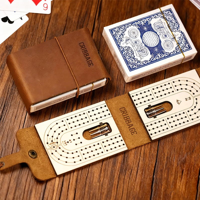 Personalized Portable Engraved Name Cribbage Board Custom Name Camping Outdoor Activities Birthday Gift for Cribbage Lovers