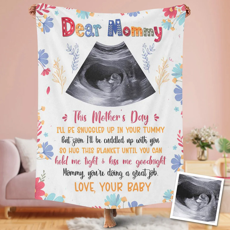 Personalized Ultrasound Photo Mothers Day Gift Custom Message Baby Ann