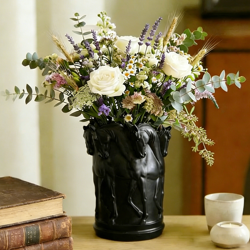 Personalized Stallion Vase 3D Print Horse Sculpture Planter Gift for Equestrian Riding Lovers
