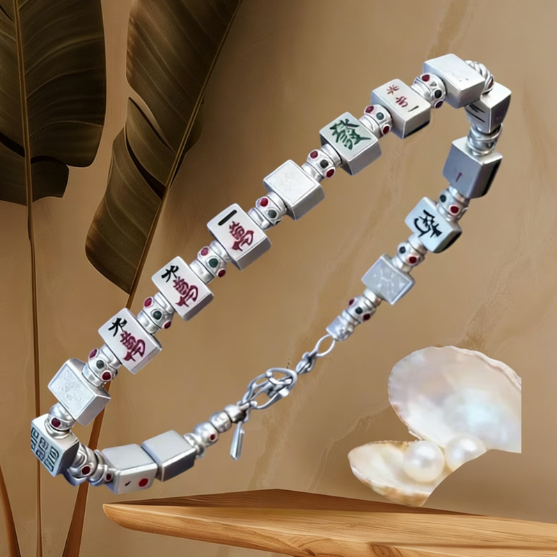 Mahjong Bracelet Gift For Game Lovers Lucky Jewelry Fashion Accessory For Women And Men Bracelet