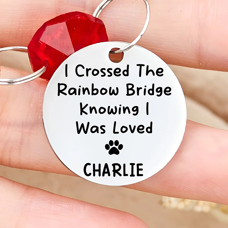 Personalized Forever In My Heart Memorial Rainbow Bridge Suncatcher Sympathy Gift For Pet Owners Pet Lovers