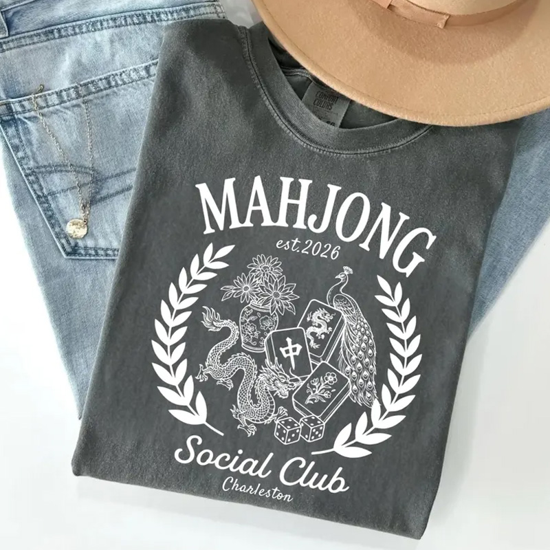 Personalized Mahjong Social Club Shirt Mahjong Gift Mahjong Shirt Gift for Mahj Lover Mahjong Social Club