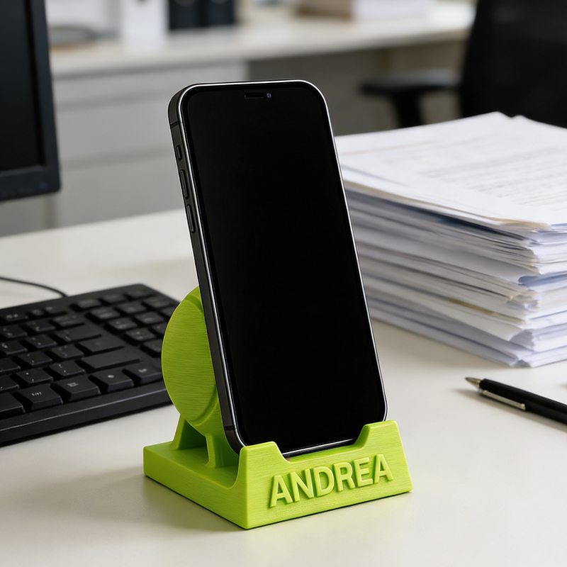 Personalized Tennis Ball 3D-Printed Phone Stand with Custom Name for Tennis Enthusiasts 