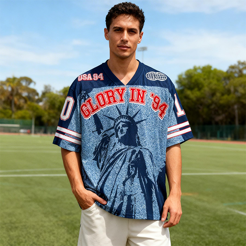 Personalized Glory In '94 Mesh Football Jersey Custom Number Statue for Patriots and Sports Fans
