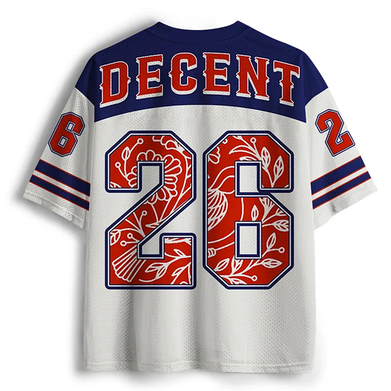 Personalized Radicalized By Basic Decency Mesh Football Jersey Custom Number Bird and Floral Social Justice Tee