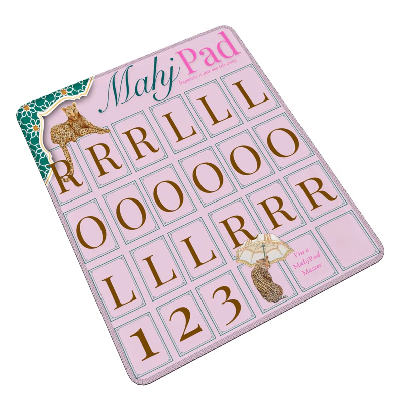 Personalized Mahj Pad Mahjong Practice Mat Cheetah American Mahjong Tile Mat for Mahjong Lovers