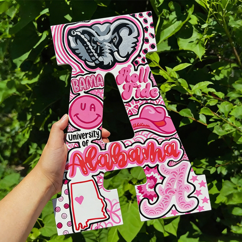 Personalized Colorful Hand Painted Decorative Gift Artistic Sorority Spirit Unique Style The Original Custom College Letter