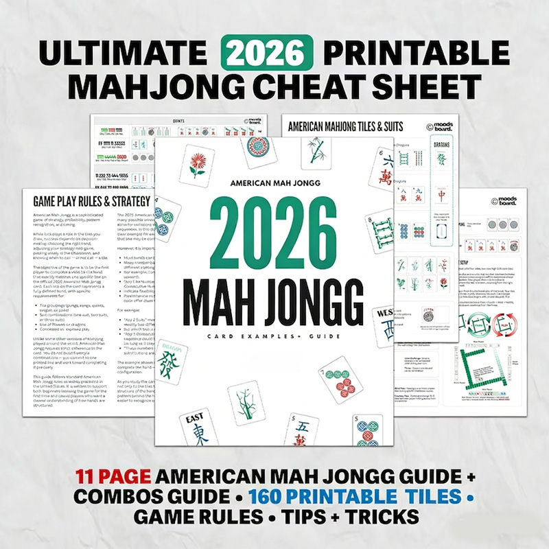 Ultimate Mahjong 2026 Cheat Sheet Quick Reference Guide Beginner Friendly Game Rules Strategy Tips Combo Card Mahjong 2026 Cheat Sheet