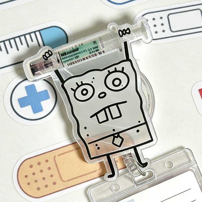 Personalized Funny Nurse Badge Reel Medical Humor Badge Reel Retractable ID Holder Nurse Badge Reel RN MD Pharmacy Healthcare Work Accessory