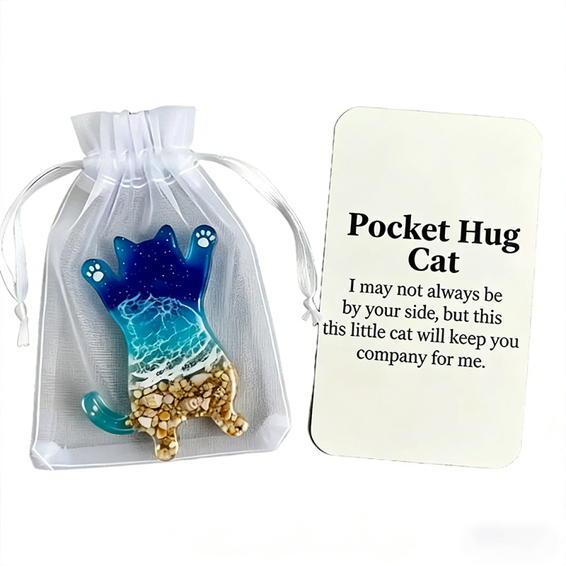 Ocean-themed Dachshund Ornament Pocket Hug Gift Long-Distance Relationship Gift Highland Cow Owl Dolphin Ornament