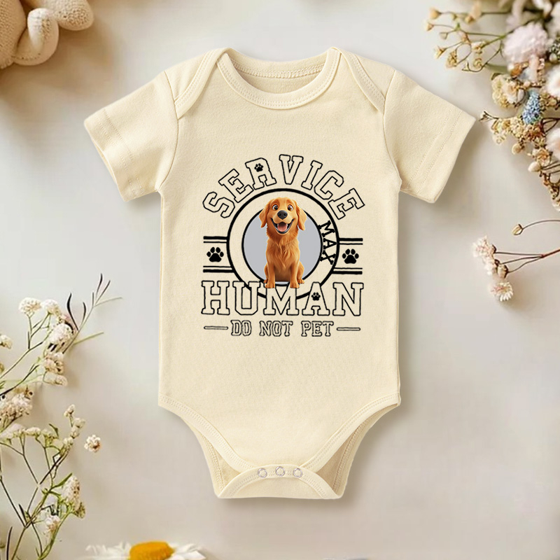 Personalized Service Human Do Not Pet Dog Baby Bodysuit Baby Gift