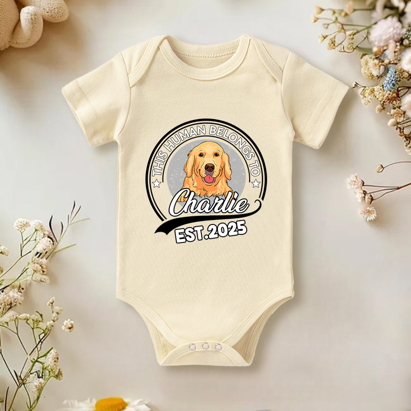 Personalized Human Belongs To Dog Bodysuit Pet Lover Gifts