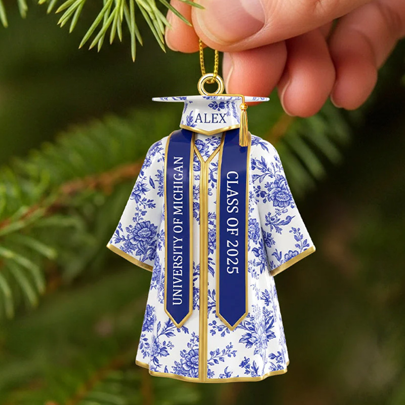 Personalized Gifts For Graduate Toile de Jouy Ornament Graduation Gifts Gift for Her Him