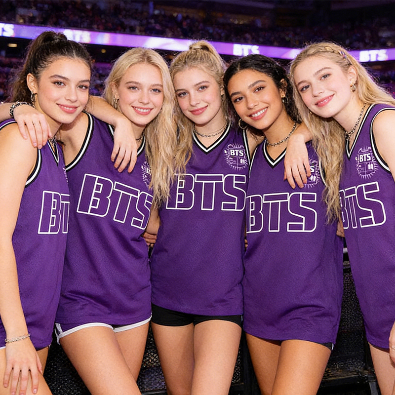 Personalized Basketball Jersey K-Pop Basketball Tank Top World Tour 2026 Concert Jersey for ARMY