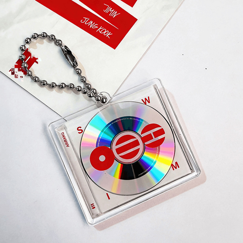 Personalized K-pop Mini CD Album Keychain 2026 World Tour Keyring for Army