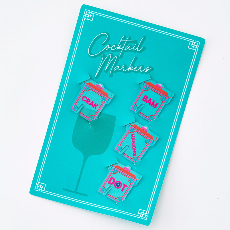 4PCS Pagoda Cocktail Markers Hostess Gift Mahjong Lovers Gifts Party Gifts