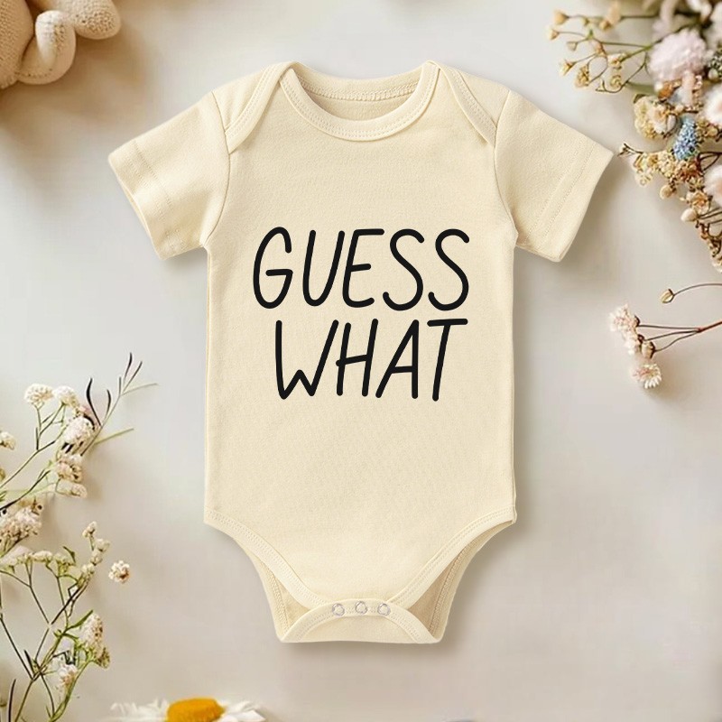 Personalized Guess What Chicken Butt Baby Baby Onesie Baby Shower Gift Double Sided Baby Onesie