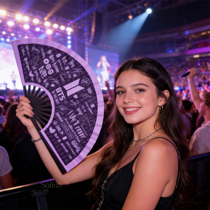 BTS Hand Fan Kpop World Tour Members Names Reusable Gift Hand Fan Kpop Fans Hand Fan